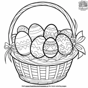 Colorful Easter Basket Coloring Pages