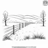 Country Fence Line Coloring Pages