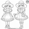 Country Holiday Costumes Coloring Pages