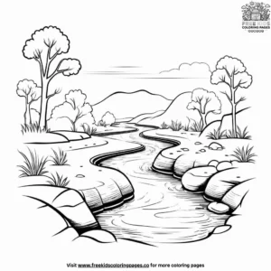 Countryside Creek Coloring Pages