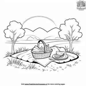 Countryside Picnic Coloring Pages