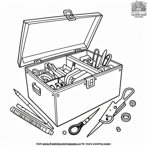 Craft box coloring pages