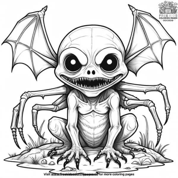 Creepy creatures coloring pages