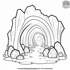 Crystal Cave Coloring Pages