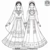 Cultural Dress Patterns Coloring Pages