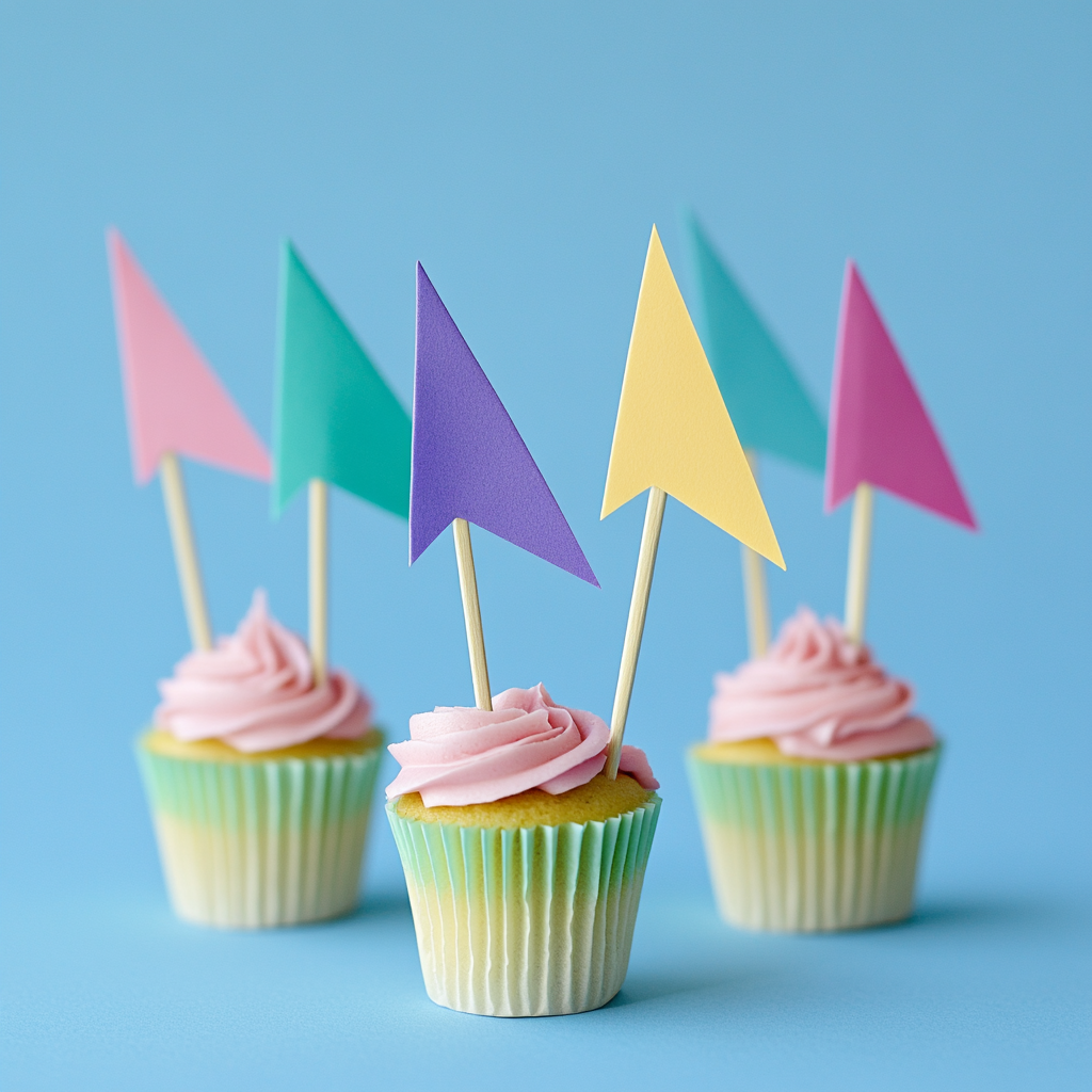 Cupcake topper flags 2