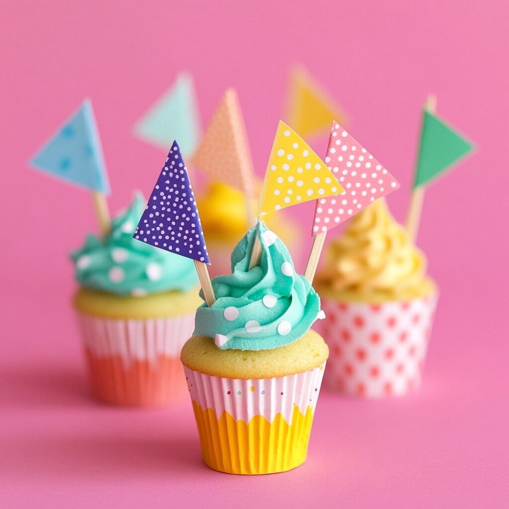 Cupcake topper flags 3