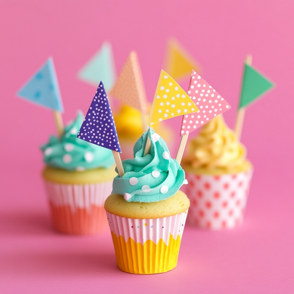 Cupcake topper flags 3