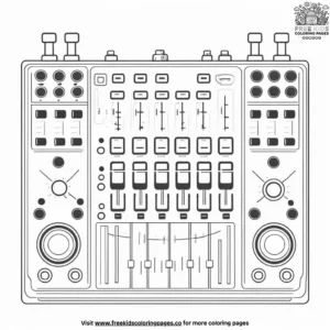 DJ Mixer Board Coloring Pages