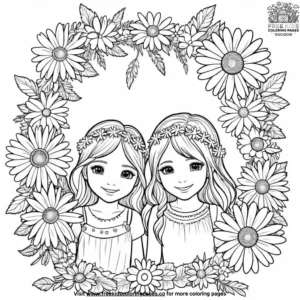 Daisy Chain Delight Coloring Pages