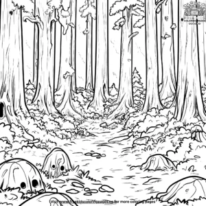 Dark Forest Shadows Coloring Pages