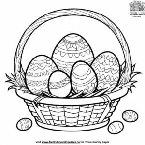 Decorated Easter Basket Coloring Pages