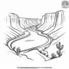 Desert Canyon River Coloring Pages