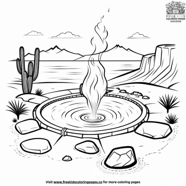 Desert hot springs coloring pages