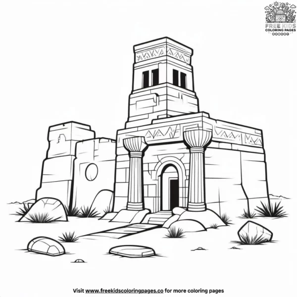 Desert ruins coloring pages