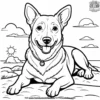 Dog Laying in the Sun Coloring Pages