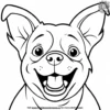 Dog Making a Funny Face Coloring Pages