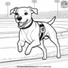 Dog Racing on a Track Coloring Pages