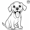 Dog Sticking Out Tongue Coloring Pages