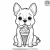 Dog and Ice Cream Cone Coloring Pages