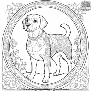 Dog as a Guardian Coloring Pages