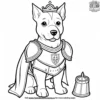 Dog as a Knight Coloring Pages