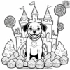 Dog in a Candy Castle Coloring Pages