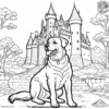 Dog in a Castle Coloring Pages