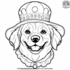 Dog in a Clown Hat Coloring Pages