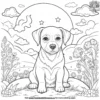 Dog in a Dreamland Coloring Pages