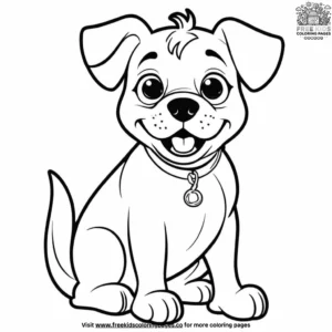 Dog in a Funny Pose Coloring Pages