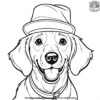 Dog in a Goofy Hat Coloring Pages