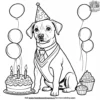 Dog in a Party Outfit Coloring Pages