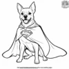 Dog in a Superhero Cape Coloring Pages