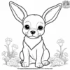 Dog with Bunny Ears Coloring Pages