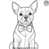 Dog with a Bow Tie Coloring Pages