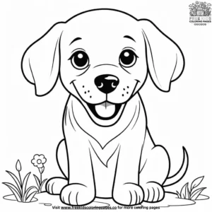 Dog with a Dreamy Smile Coloring Pages