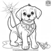 Dog with a Magic Wand Coloring Pages