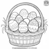 Easter Basket Full of Eggs Coloring Pages