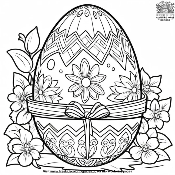 Easter chocolate egg decorating coloring pages