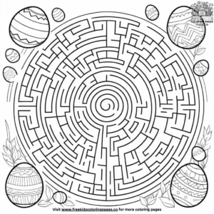 Easter Egg Maze Coloring Pages