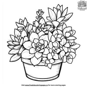 Flower Pot Coloring Pages