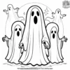 Eerie Ghost Figures Coloring Pages