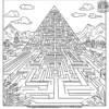 Egyptian Pyramid Maze Coloring Pages