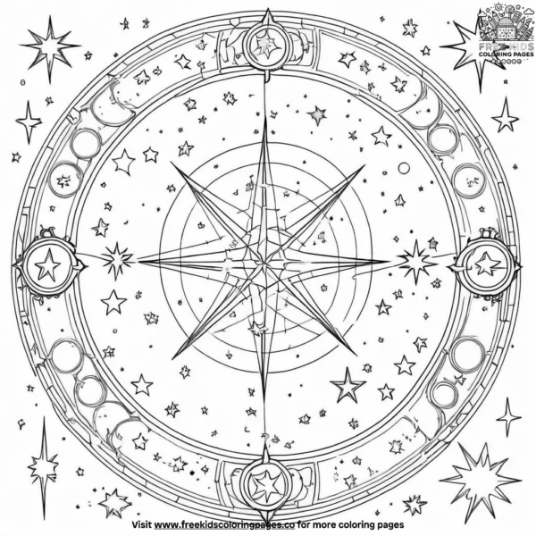 Enchanted constellations coloring pages