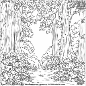 Enchanted Eerie Woods Coloring Pages