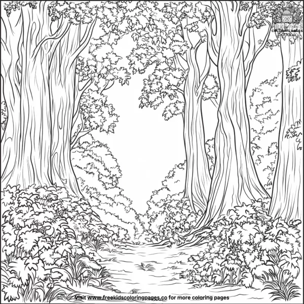 Enchanted eerie woods coloring pages