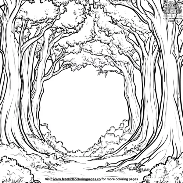 Enchanted forest adventures coloring pages