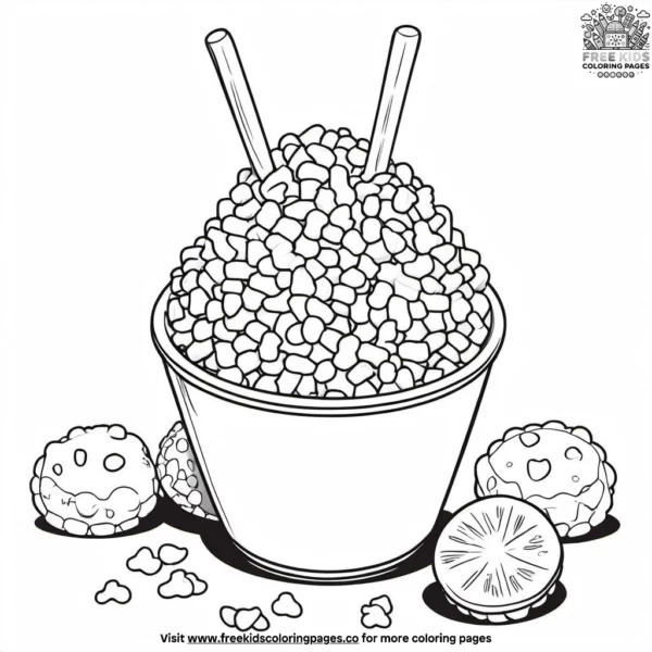 Esquites treat fun coloring pages