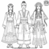 Ethnic Festival Wardrobe Coloring Pages